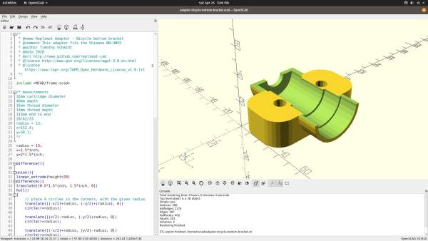 Bicycle bottom bracket adapter CAD