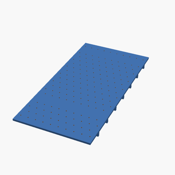 Spoil board w/ holes for dogs and clamps